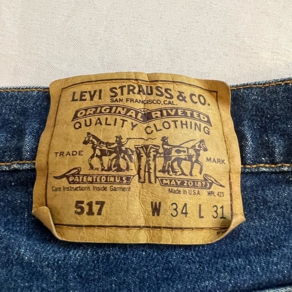 LEVI’S 80’s Vintage Orange Tab 517 Boot Cut Jeans, Size 34 x 31 - Picture 7 of 9